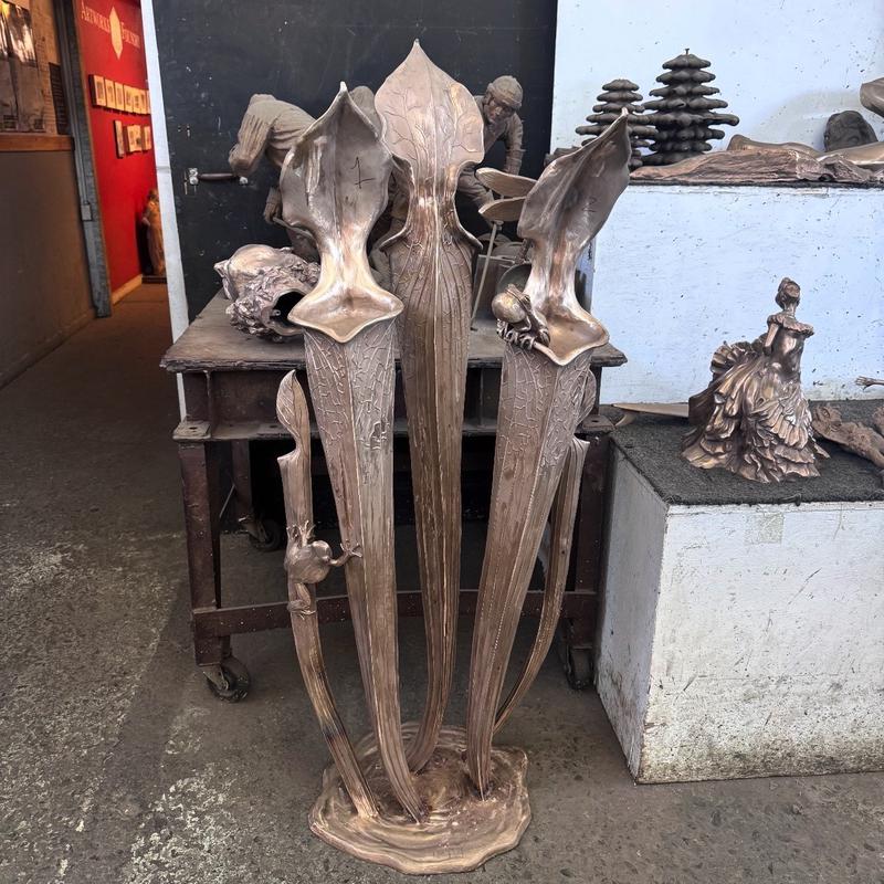 Bronze memorial sculpture for UC Berkeley Gardens Dr. Jan Washburn
