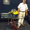 Jim Harris piloted the Triton Submarine, during the world's first filming of a Giant Squid! Jim, pictured with Triton's scale model submersible and the first in the edition of 'Legend'. Purchased by Triton. 